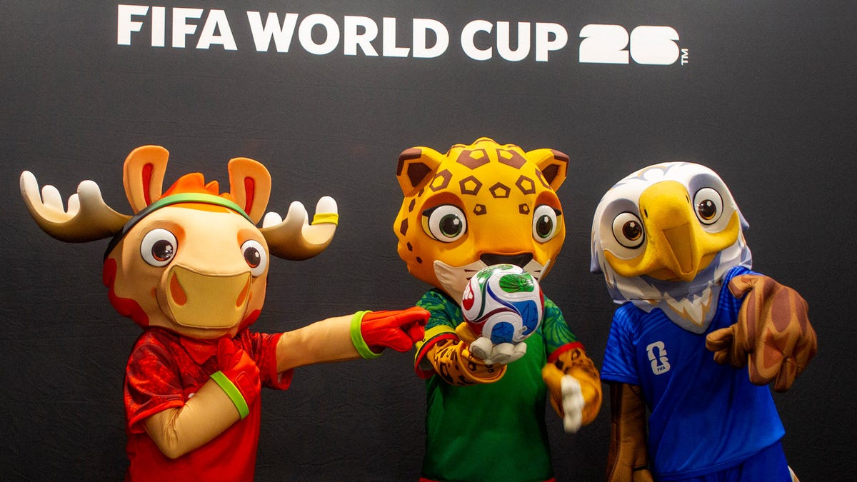 The three mascots of the co-hosts of the 2026 World Cup. (FIFA/Getty Imags)